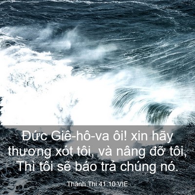 Picture 03 - Thánh Thi 41:10 VIE - Đức Giê-hô-va ôi! xin hãy thương xót - Bible Verse Picture