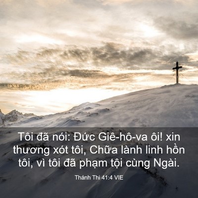 Picture 03 - Thánh Thi 41:4 VIE - Tôi đã nói: Đức Giê-hô-va ôi! xin - Bible Verse Picture