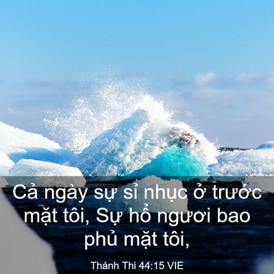 Picture 03 - Thánh Thi 44:15 VIE - Cả ngày sự sỉ nhục ở trước mặt - Bible Verse Picture