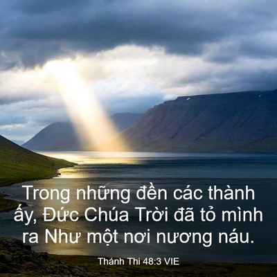 Picture 03 - Thánh Thi 48:3 VIE - Trong những đền các thành ấy, Đức - Bible Verse Picture