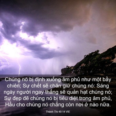 Picture 03 - Thánh Thi 49:14 VIE - Chúng nó bị định xuống âm phủ như - Bible Verse Picture