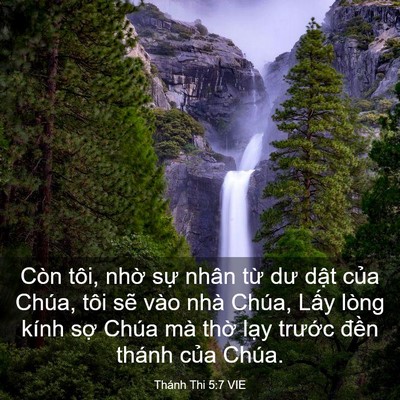 Picture 03 - Thánh Thi 5:7 VIE - Còn tôi, nhờ sự nhân từ dư dật của - Bible Verse Picture