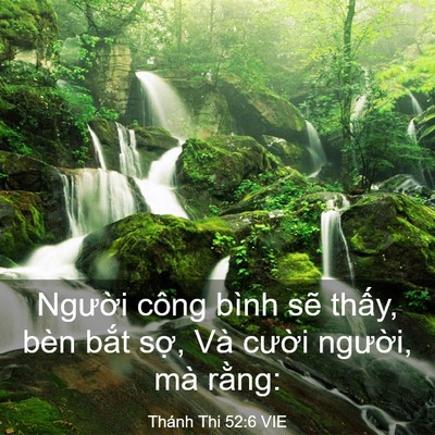 Picture 03 - Thánh Thi 52:6 VIE - Người công bình sẽ thấy, bèn bắt - Bible Verse Picture