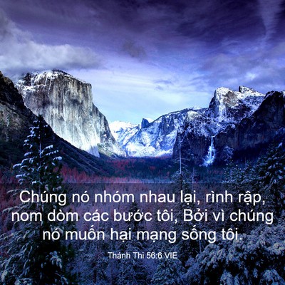 Picture 03 - Thánh Thi 56:6 VIE - Chúng nó nhóm nhau lại, rình rập, nom - Bible Verse Picture