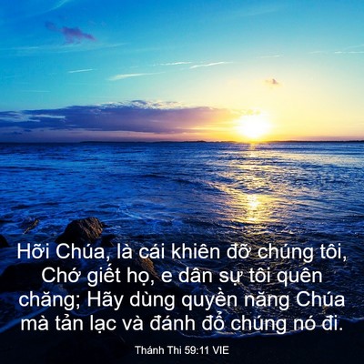 Picture 03 - Thánh Thi 59:11 VIE - Hỡi Chúa, là cái khiên đỡ chúng tôi, - Bible Verse Picture