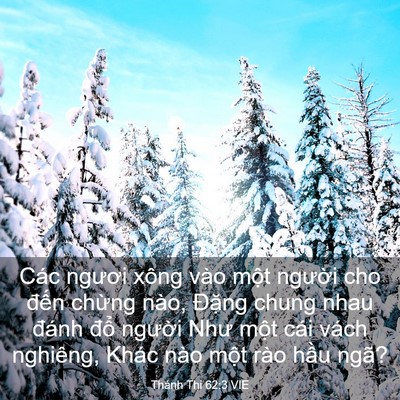 Picture 03 - Thánh Thi 62:3 VIE - Các ngươi xông vào một người cho đến - Bible Verse Picture