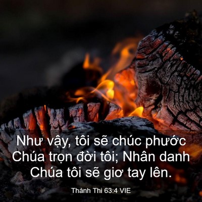 Picture 03 - Thánh Thi 63:4 VIE - Như vậy, tôi sẽ chúc phước Chúa trọn - Bible Verse Picture