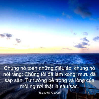Picture 03 - Thánh Thi 64:6 VIE - Chúng nó toan những điều ác; chúng nó - Bible Verse Picture