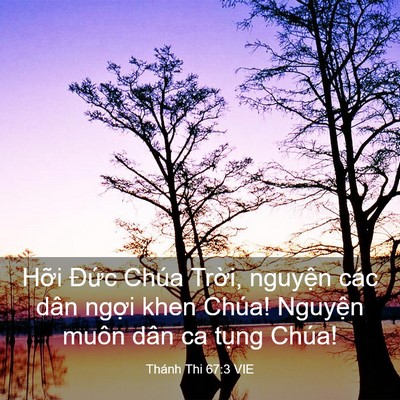 Picture 03 - Thánh Thi 67:3 VIE - Hỡi Đức Chúa Trời, nguyện các dân - Bible Verse Picture