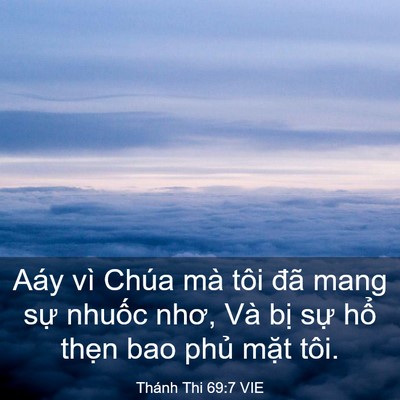 Picture 03 - Thánh Thi 69:7 VIE - Aáy vì Chúa mà tôi đã mang sự nhuốc - Bible Verse Picture