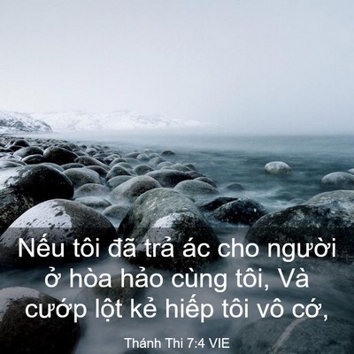 Picture 03 - Thánh Thi 7:4 VIE - Nếu tôi đã trả ác cho người ở hòa - Bible Verse Picture