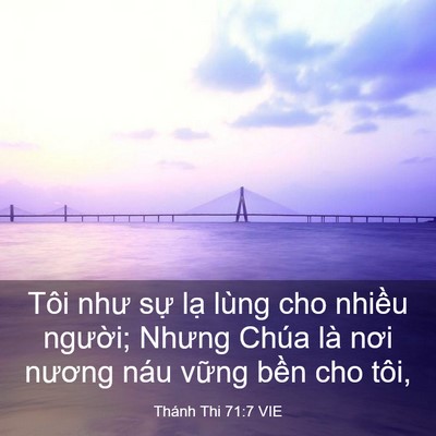 Picture 03 - Thánh Thi 71:7 VIE - Tôi như sự lạ lùng cho nhiều người; - Bible Verse Picture