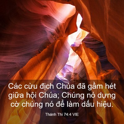Picture 03 - Thánh Thi 74:4 VIE - Các cừu địch Chúa đã gầm hét giữa - Bible Verse Picture
