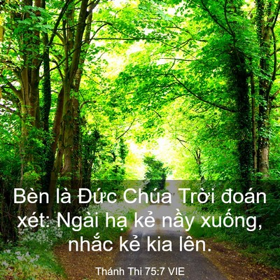 Picture 03 - Thánh Thi 75:7 VIE - Bèn là Đức Chúa Trời đoán xét: Ngài - Bible Verse Picture