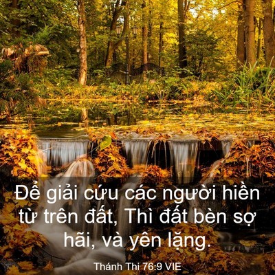 Picture 03 - Thánh Thi 76:9 VIE - Để giải cứu các người hiền từ - Bible Verse Picture
