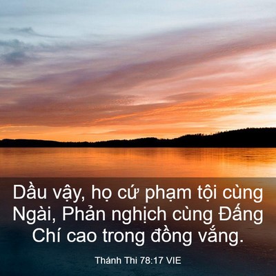 Picture 03 - Thánh Thi 78:17 VIE - Dầu vậy, họ cứ phạm tội cùng Ngài, - Bible Verse Picture