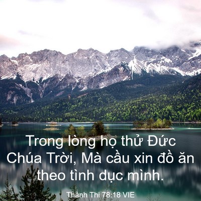 Picture 03 - Thánh Thi 78:18 VIE - Trong lòng họ thử Đức Chúa Trời, Mà - Bible Verse Picture