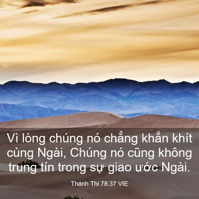 Picture 03 - Thánh Thi 78:37 VIE - Vì lòng chúng nó chẳng khắn khít cùng - Bible Verse Picture
