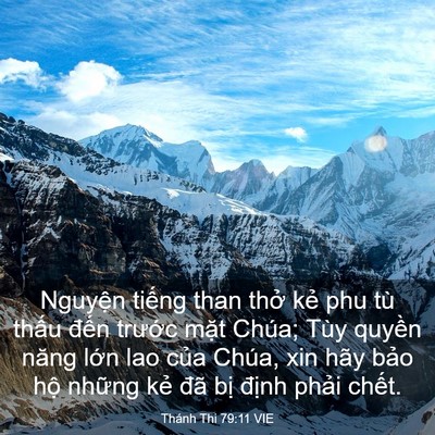 Picture 03 - Thánh Thi 79:11 VIE - Nguyện tiếng than thở kẻ phu tù thấu - Bible Verse Picture