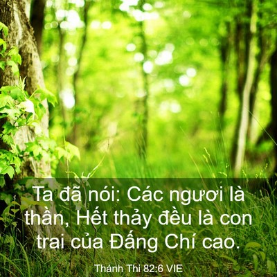 Picture 03 - Thánh Thi 82:6 VIE - Ta đã nói: Các ngươi là thần, Hết - Bible Verse Picture