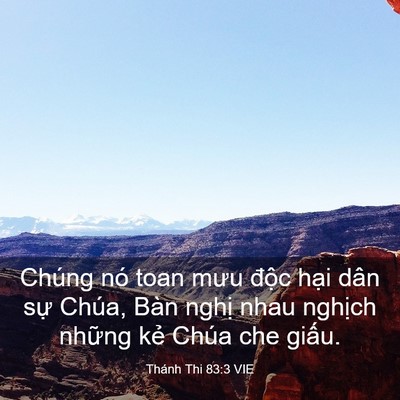 Picture 03 - Thánh Thi 83:3 VIE - Chúng nó toan mưu độc hại dân sự - Bible Verse Picture