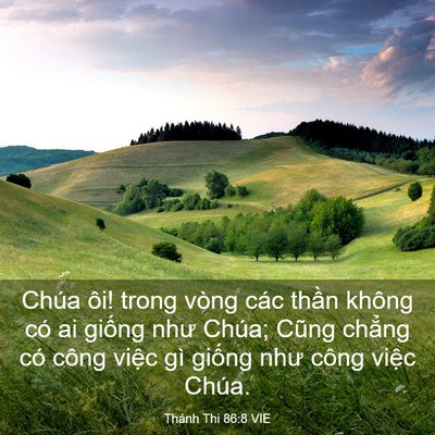Picture 03 - Thánh Thi 86:8 VIE - Chúa ôi! trong vòng các thần không có ai - Bible Verse Picture