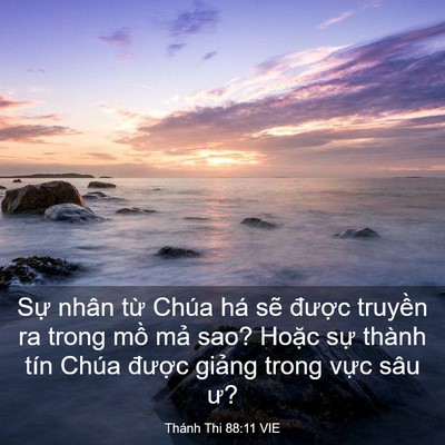 Picture 03 - Thánh Thi 88:11 VIE - Sự nhân từ Chúa há sẽ được truyền - Bible Verse Picture