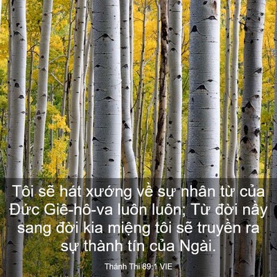 Picture 03 - Thánh Thi 89:1 VIE - Tôi sẽ hát xướng về sự nhân từ - Bible Verse Picture