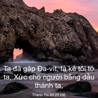 Picture 03 - Thánh Thi 89:20 VIE - Ta đã gặp Đa-vít, là kẻ tôi tớ ta, - Bible Verse Picture