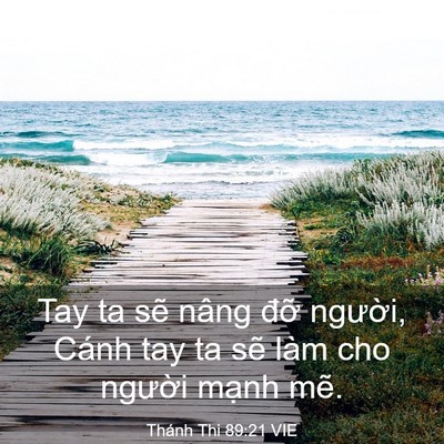 Picture 03 - Thánh Thi 89:21 VIE - Tay ta sẽ nâng đỡ người, Cánh tay ta - Bible Verse Picture