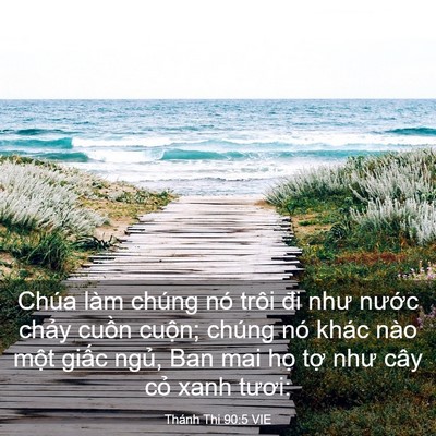 Picture 03 - Thánh Thi 90:5 VIE - Chúa làm chúng nó trôi đi như nước - Bible Verse Picture