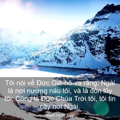 Picture 03 - Thánh Thi 91:2 VIE - Tôi nói về Đức Giê-hô-va rằng: Ngài - Bible Verse Picture