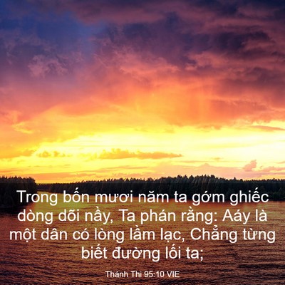 Picture 03 - Thánh Thi 95:10 VIE - Trong bốn mươi năm ta gớm ghiếc dòng - Bible Verse Picture