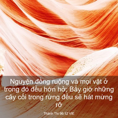 Picture 03 - Thánh Thi 96:12 VIE - Nguyện đồng ruộng và mọi vật ở - Bible Verse Picture