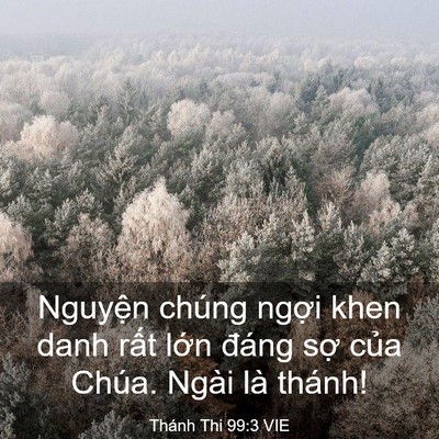 Picture 03 - Thánh Thi 99:3 VIE - Nguyện chúng ngợi khen danh rất lớn - Bible Verse Picture
