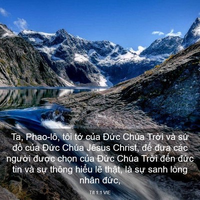 Picture 03 - Tít 1:1 VIE - Ta, Phao-lô, tôi tớ của Đức Chúa Trời - Bible Verse Picture