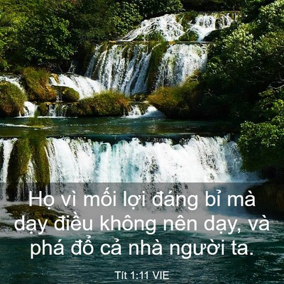 Picture 03 - Tít 1:11 VIE - Họ vì mối lợi đáng bỉ mà dạy - Bible Verse Picture