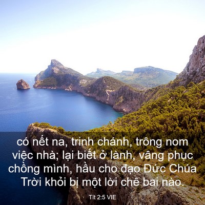 Picture 03 - Tít 2:5 VIE - có nết na, trinh chánh, trông nom việc - Bible Verse Picture