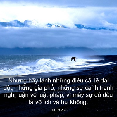 Picture 03 - Tít 3:9 VIE - Nhưng hãy lánh những điều cãi lẽ dại - Bible Verse Picture