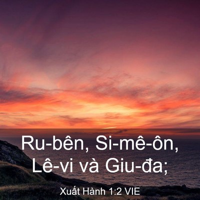 Picture 03 - Xuất Hành 1:2 VIE - Ru-bên, Si-mê-ôn, Lê-vi và - Bible Verse Picture