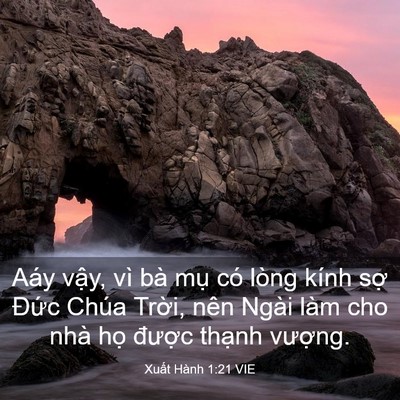 Picture 03 - Xuất Hành 1:21 VIE - Aáy vậy, vì bà mụ có lòng kính sợ - Bible Verse Picture