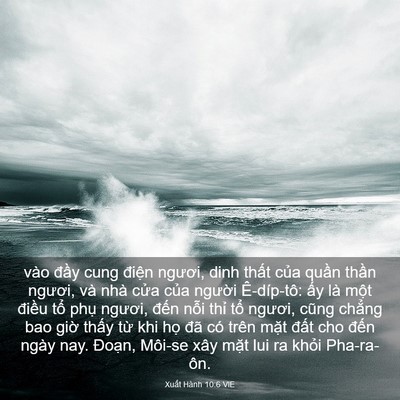 Picture 03 - Xuất Hành 10:6 VIE - vào đầy cung điện ngươi, dinh thất - Bible Verse Picture