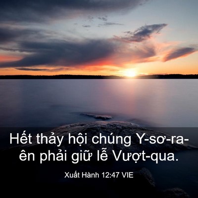 Picture 03 - Xuất Hành 12:47 VIE - Hết thảy hội chúng Y-sơ-ra-ên phải - Bible Verse Picture