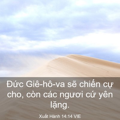 Picture 03 - Xuất Hành 14:14 VIE - Đức Giê-hô-va sẽ chiến cự cho, còn - Bible Verse Picture