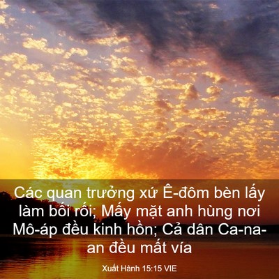Picture 03 - Xuất Hành 15:15 VIE - Các quan trưởng xứ Ê-đôm bèn lấy làm - Bible Verse Picture