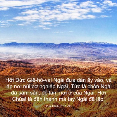 Picture 03 - Xuất Hành 15:17 VIE - Hỡi Đức Giê-hô-va! Ngài đưa dân ấy - Bible Verse Picture