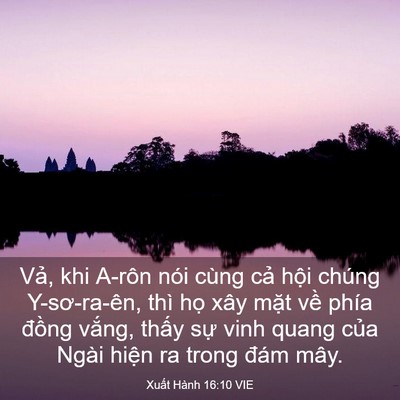 Picture 03 - Xuất Hành 16:10 VIE - Vả, khi A-rôn nói cùng cả hội chúng - Bible Verse Picture