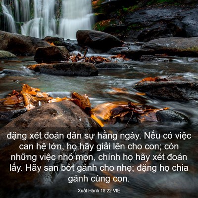 Picture 03 - Xuất Hành 18:22 VIE - đặng xét đoán dân sự hằng ngày. Nếu - Bible Verse Picture