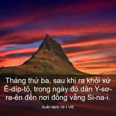 Picture 03 - Xuất Hành 19:1 VIE - Tháng thứ ba, sau khi ra khỏi xứ - Bible Verse Picture