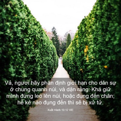 Picture 03 - Xuất Hành 19:12 VIE - Vả, ngươi hãy phân định giới hạn cho - Bible Verse Picture